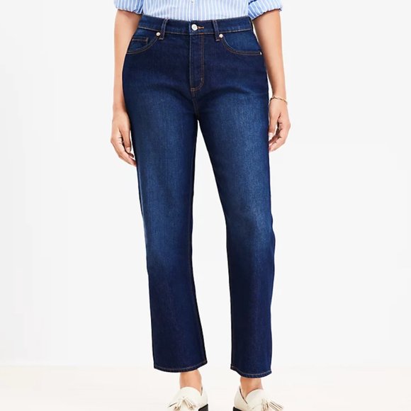 LOFT Denim - LOFT Curvy High Rise Straight Jeans